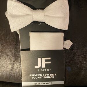 J. Ferrar pre-tide bowtie and pocket square. Save the date.